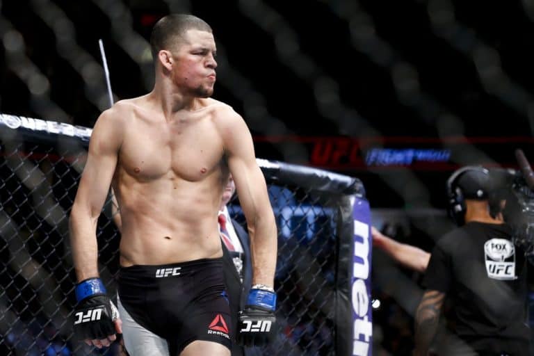 Nate Diaz looking