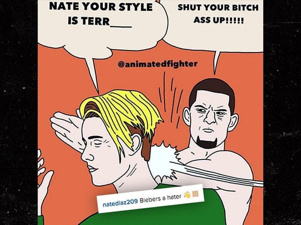 10 UFC Stars Who Had Beef With Celebrities 8 Diaz Bieber