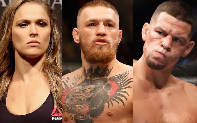 10 UFC Stars Who Had Beef With Celebrities 1 Rousey McGregor Diaz