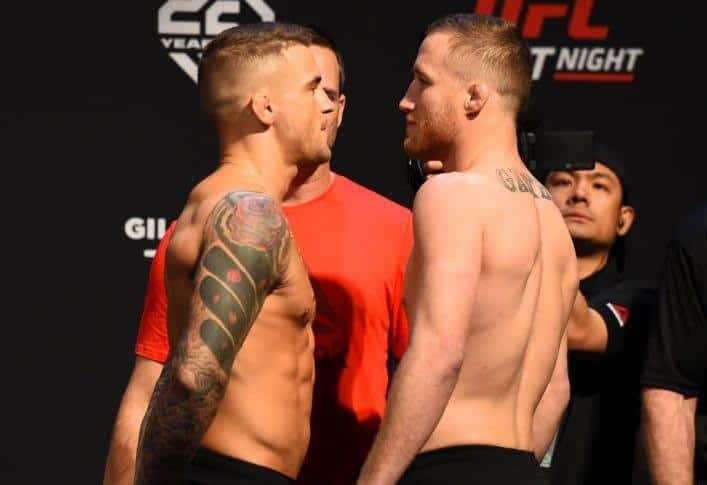 Dustin Poirier Stops Justin Gaethje In 2018's 'Fight Of The Year' 1 Poirier vs. Gaethje