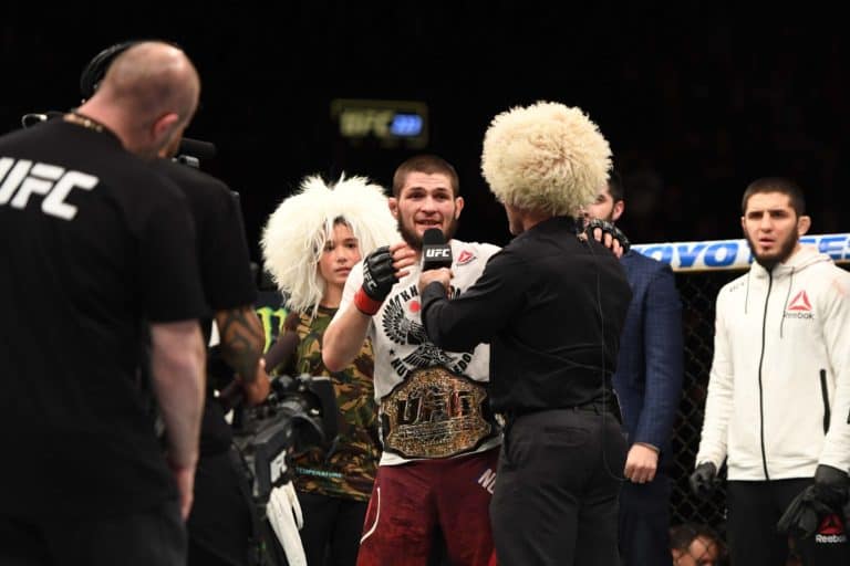 Khabib Calls Out Georges St-Pierre After UFC 223 Title Win