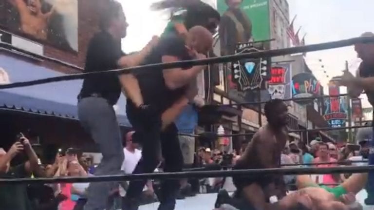Video: Dana White & Matt Serra Involved In Pro-Wrestling Match