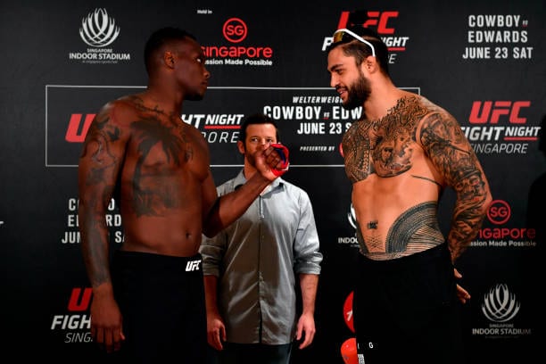 Ovince Saint Preux Avoids Disaster, Submits Tyson Pedro 1 Ovince Saint Preux Tyson Pedro