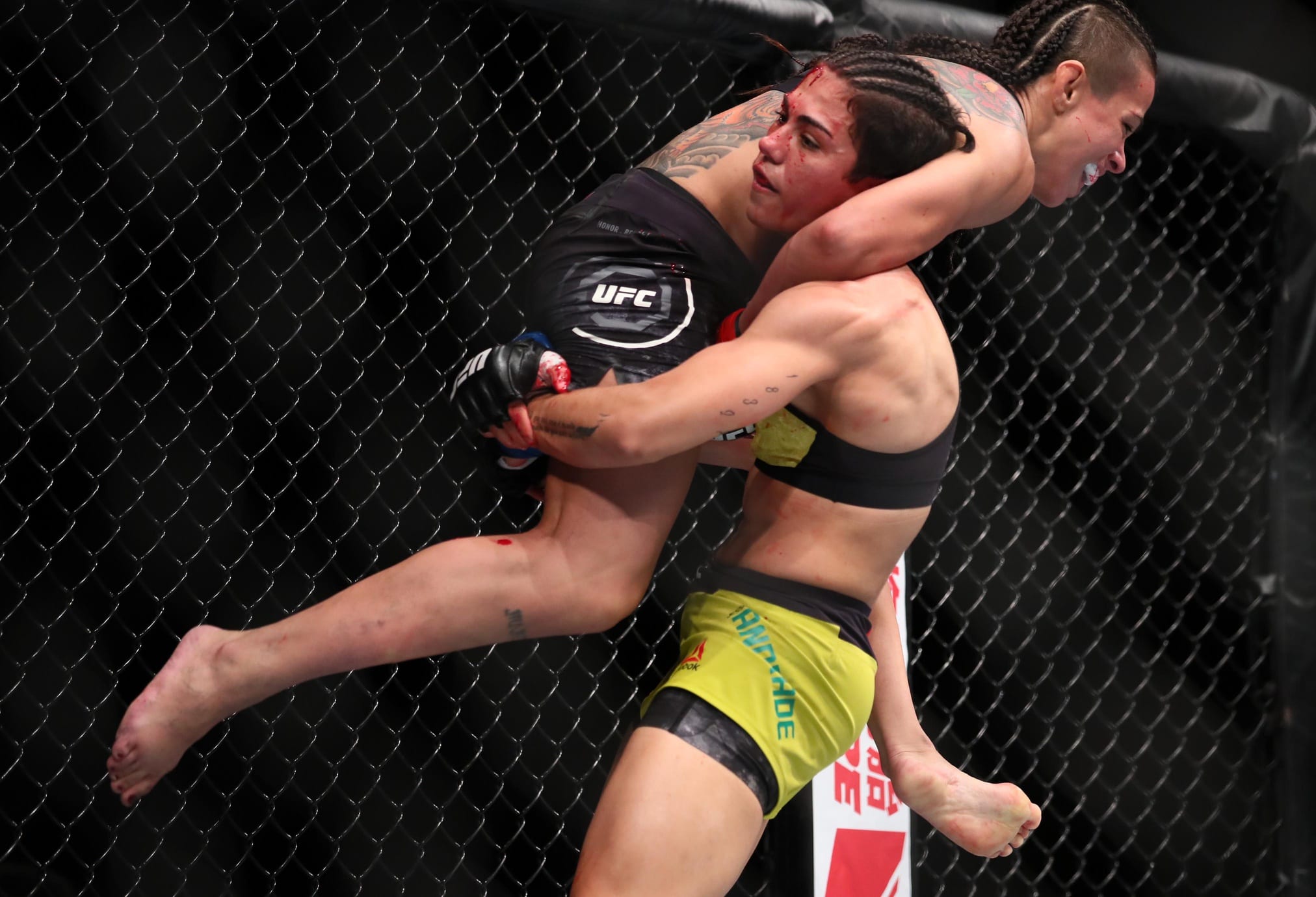 Jessica Andrade and Claudia Gadelha. 