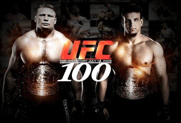 UFC 100 Bud Light Poster Georges st-Pierre Brock Lesnar Frank Me Dan Henderson 
