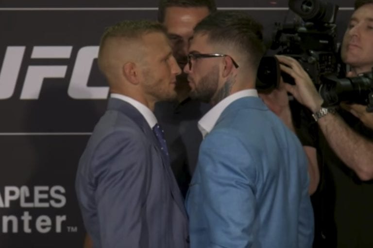 Video: Watch TJ Dillashaw & Cody Garbrandt’s Intense UFC 227 Staredown