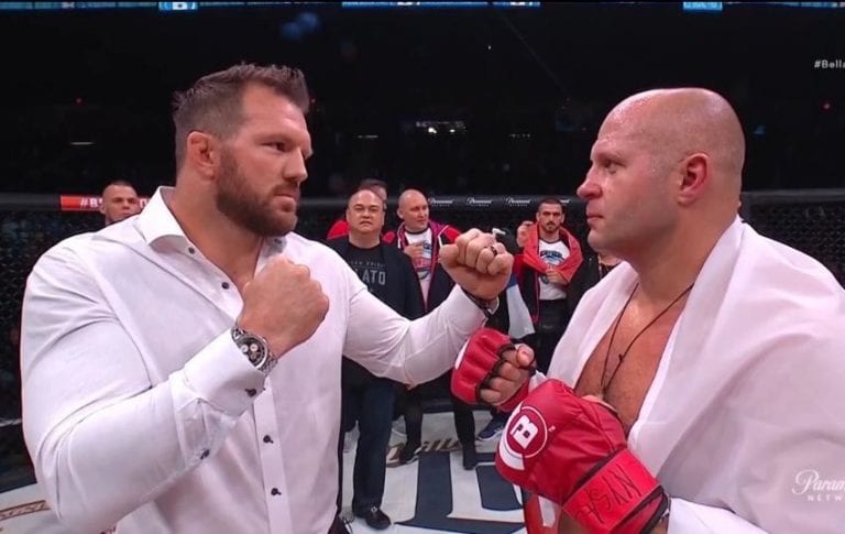 Pic: Fedor & Ryan Bader’s First Heavyweight Title Staredown