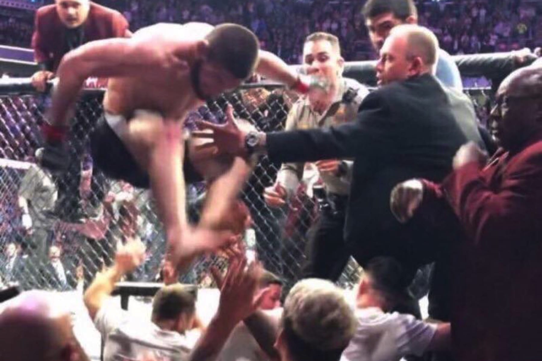 Khabib Reveals What Conor McGregor's Corner Called Him To Ignite UFC 229 Brawl 1 KhabibJumpKickV