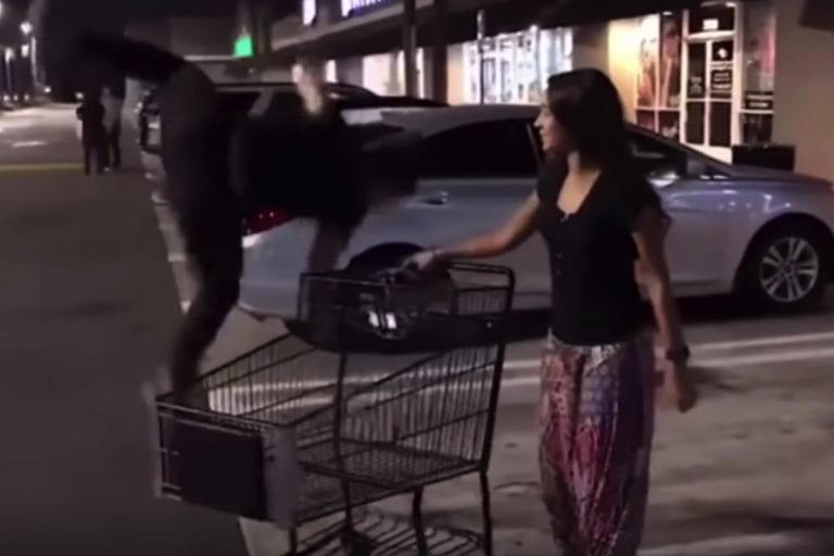 Video: Cyborg Suffers Major Fall Off Shopping Cart