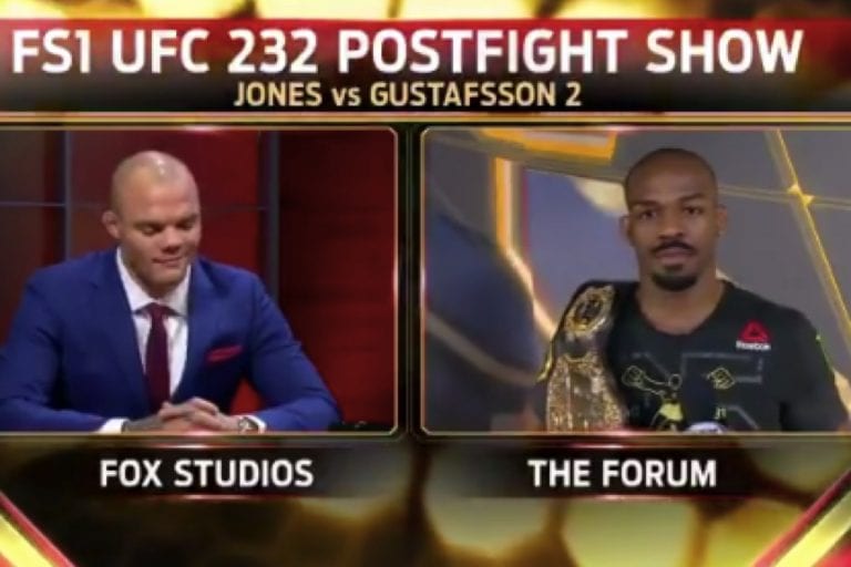 Video: Jon Jones & Anthony Smith Exchange Words On Final FOX Broadcast