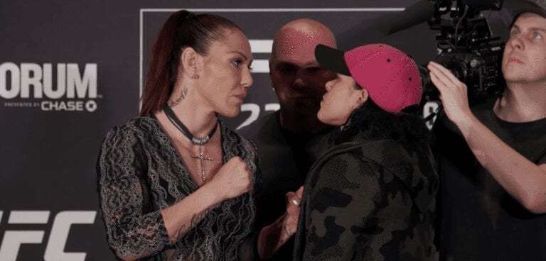 Watch: Cyborg & Amanda Nunes Have Backstage Run-In Before UFC 232 Presser