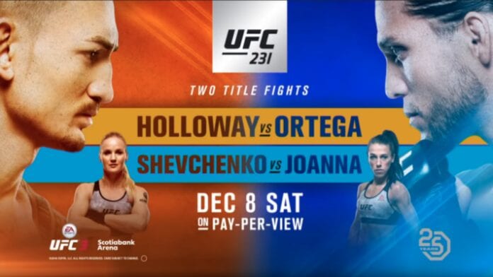 UFC 231 full fight card