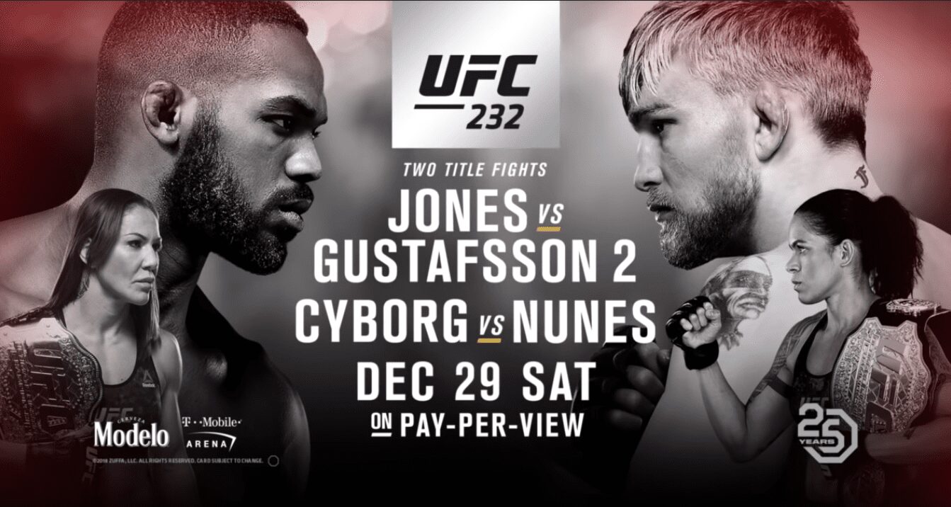 UFC 232 countdown