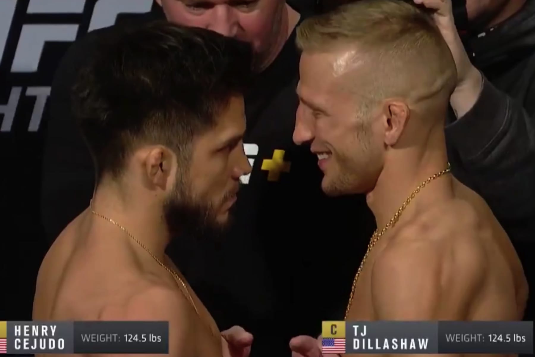 Video: Watch Henry Cejudo & TJ Dillashaw's Final Staredown 1 CejudoTJStare7