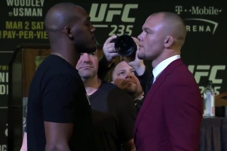 UFC 235 Press Conference Staredowns
