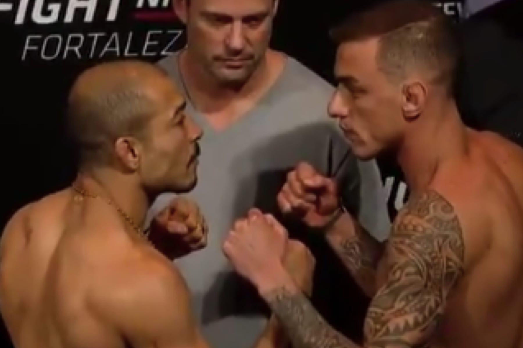 UFC Fortaleza Ceremonial Weigh-In Staredowns 1 AldoMoicano3