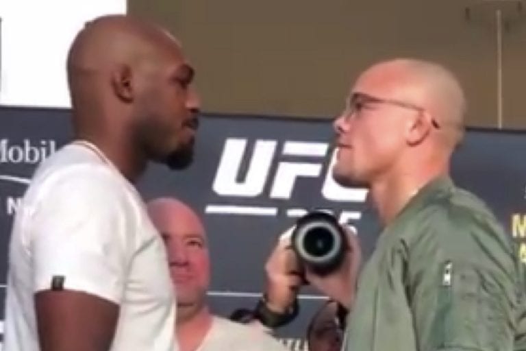 Video: Jon Jones & Anthony Smith Face Off At UFC 235 Media Day