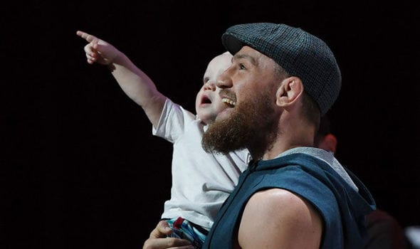 Conor McGregor Appears At Super Bowl LIII With Conor Jr.