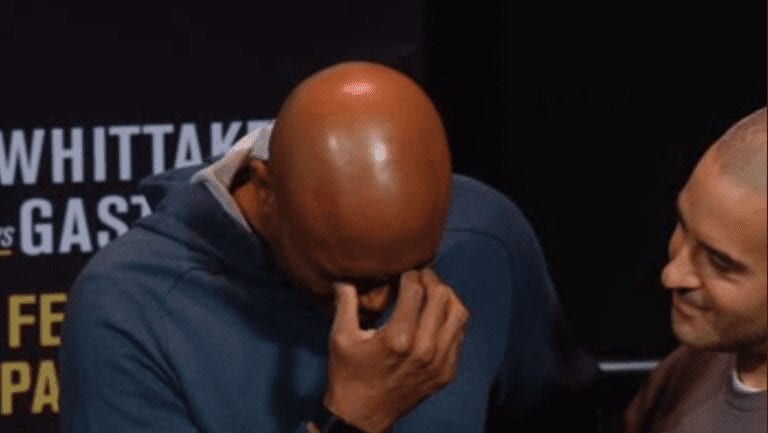 Anderson Silva & Israel Adesanya Get Emotional At UFC 234 Weigh-In