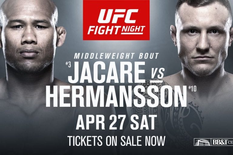 UFC Ft. Lauderdale: Jacare vs. Hermansson Full Fight Card