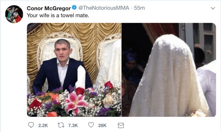 Conor McGregor Makes Ruthless Personal Insult At Khabib's Mystery Wife 1 KhabibsWife
