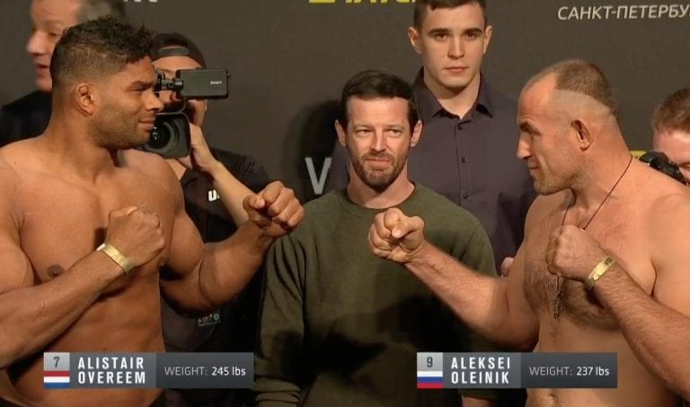 Video: Overeem & Oleinik’s Final UFC St. Petersburg Staredown