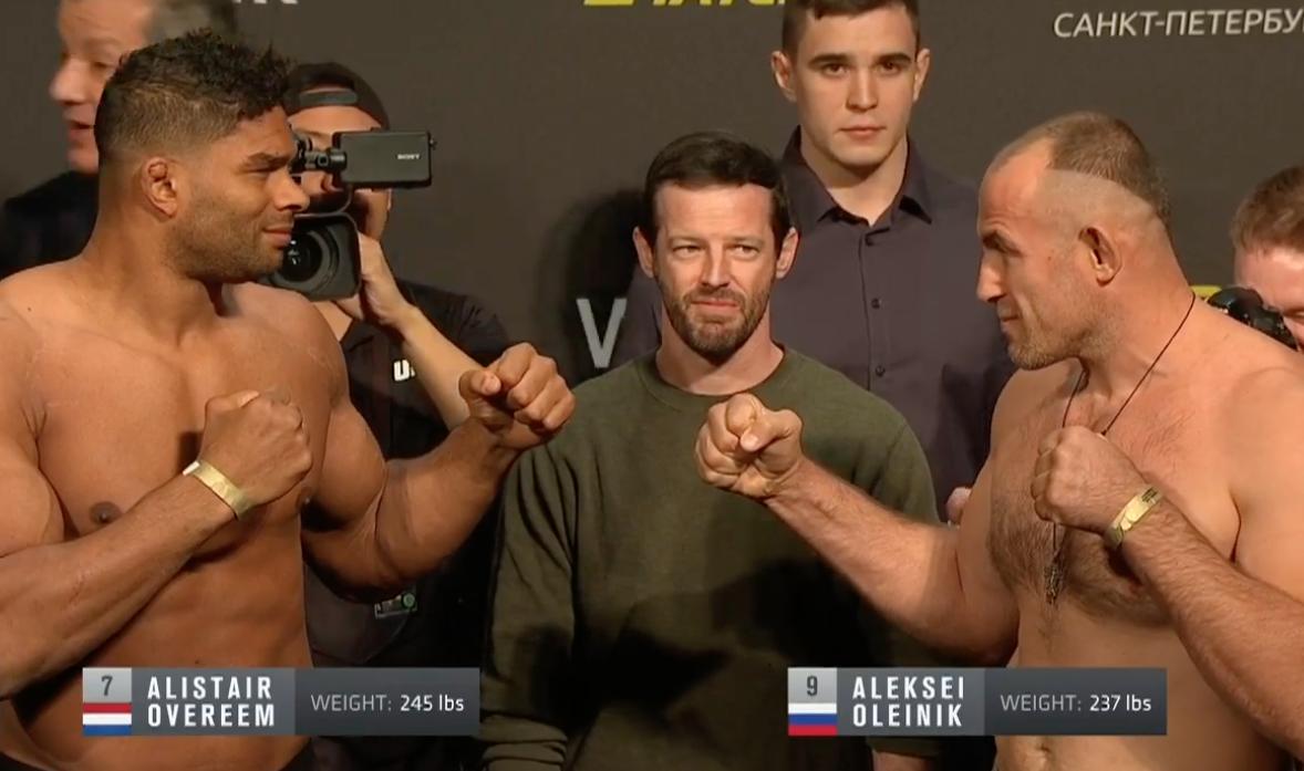 Video: Overeem & Oleinik’s Final UFC St. Petersburg Staredown 1 UFC St Main
