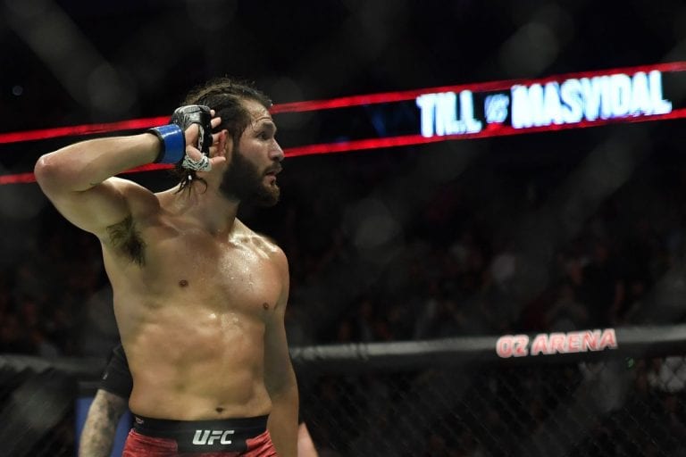 Photo: Jorge Masvidal Unveils Official ‘Three-Piece & A Soda’ T-Shirt