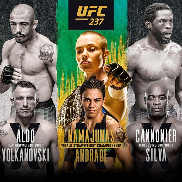 UFC 237: Namajunas vs. Andrade Full Fight Card