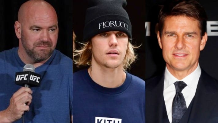 Dana White Says Justin Bieber vs. Tom Cruise Would Be 'Biggest' PPV In History 1 Dana White Bieber Cruise