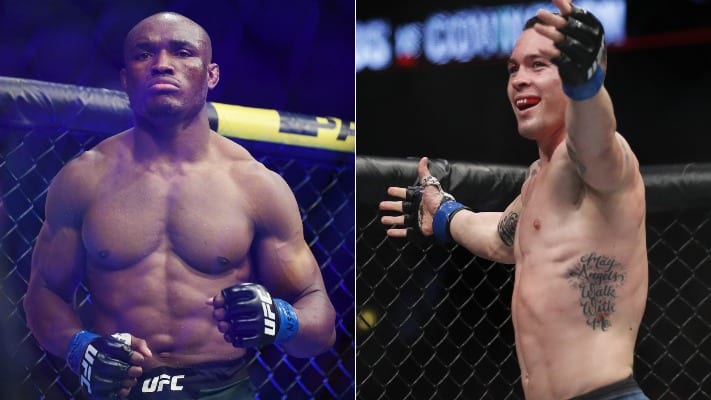 Kamaru Usman reacts