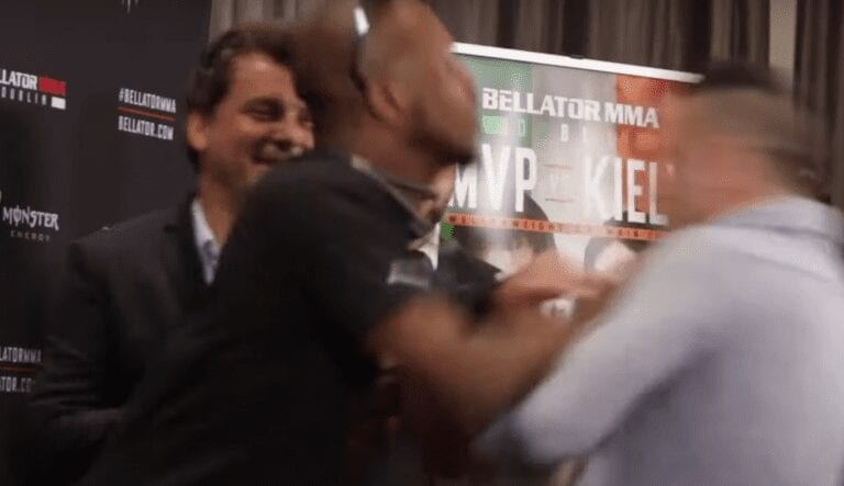 Video: Watch Michael Page Shove Richard Kiely in Bellator Dublin Staredown