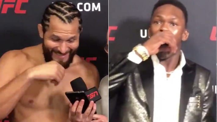 Jorge Masvidal Watches Israel Adesanya’s Insane Reaction To Ben Askren KO