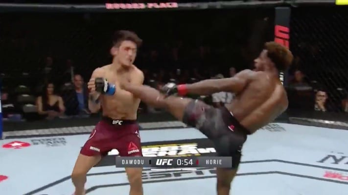 UFC 240 Highlights: Hakeem Dawodu Dusts Yoshinori Horie With Head Kick