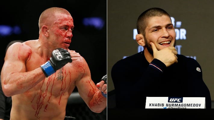 Khabib Nurmagomedov Teases Georges St-Pierre About Lightweight Cut