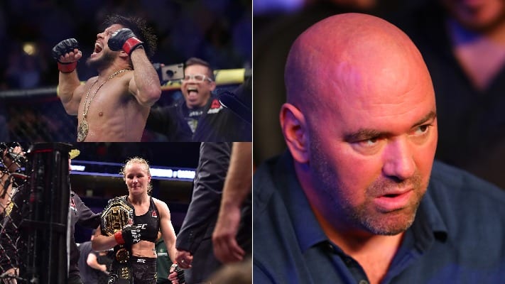 Henry Cejudo, Valentina Shevchenko, Dana White