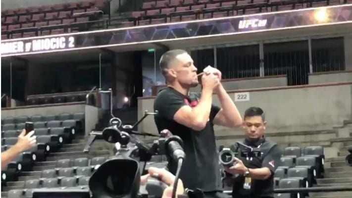 Nate Diaz Reveals What He Was Smoking At UFC 241 Open Workouts