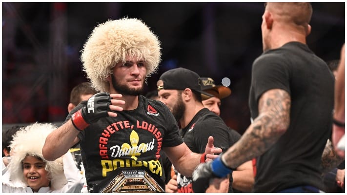 Khabib Nurmagomedov’s Auction Of Dustin Poirier Shirt Earns $100,000