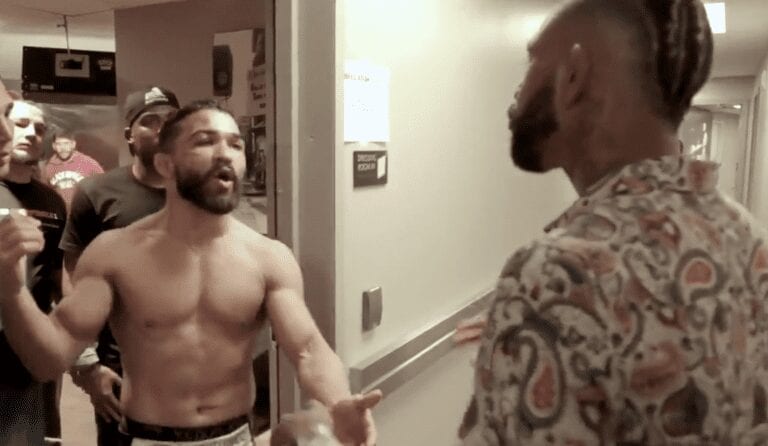 Darrion Caldwell Confronts Patricio Freire Backstage After Bellator 228 (Video)