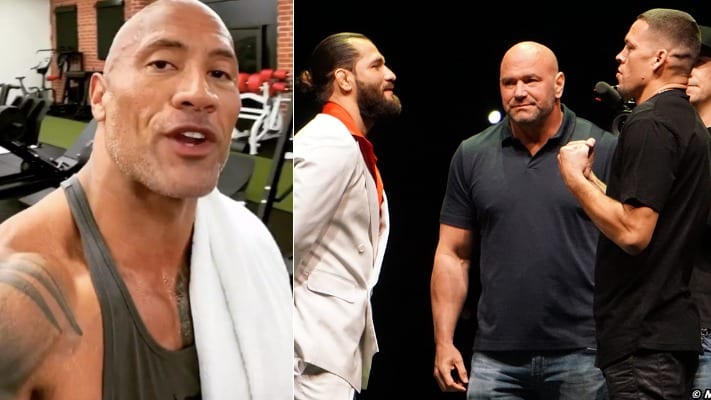 The Rock Hypes Jorge Masvidal vs. Nate Diaz At UFC 244 (Video)