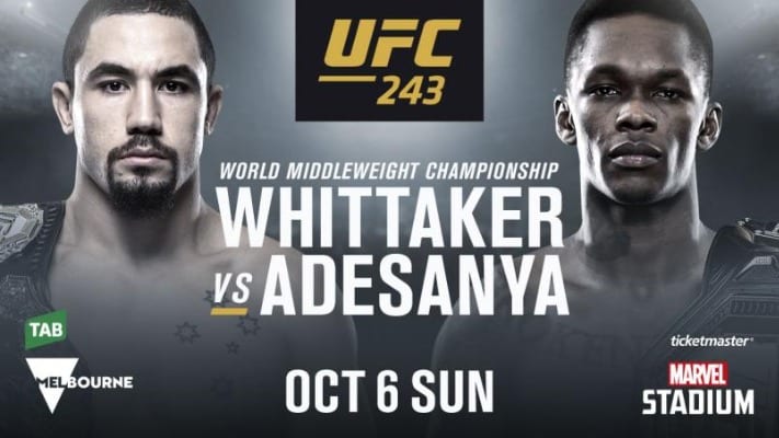 UFC 243 Full Fight Card