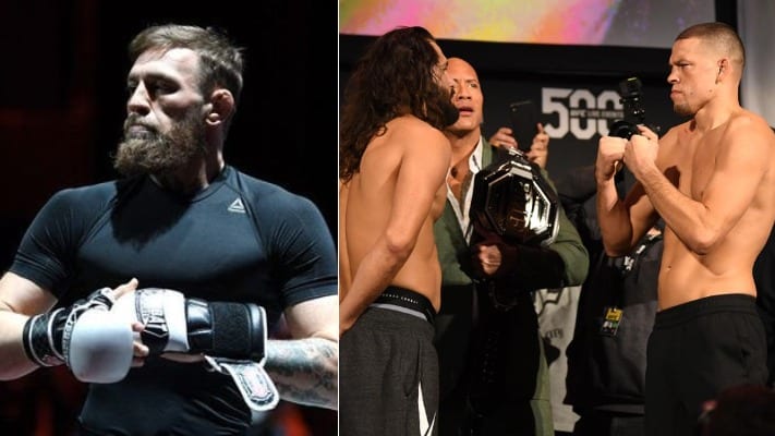 Conor McGregor Mocks 'Love Story' Weigh-In For Masvidal vs. Diaz 1 Conor McGregor