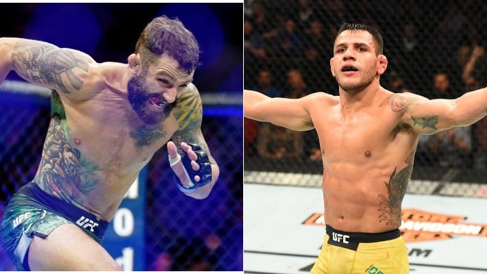 Rafael dos Anjos & Michael Chiesa Exchange Pleasantries After Fight Announcement