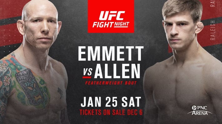 Josh Emmett Injured, Out Of UFC Raleigh Fight With Arnold Allen