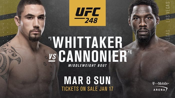 Robert Whittaker Set To Fight Jared Cannonier At UFC 248