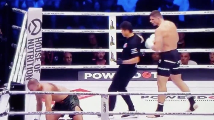 Badr Hari Drops Rico Verhoeven Twice But Suffers Another Injury TKO (Video)