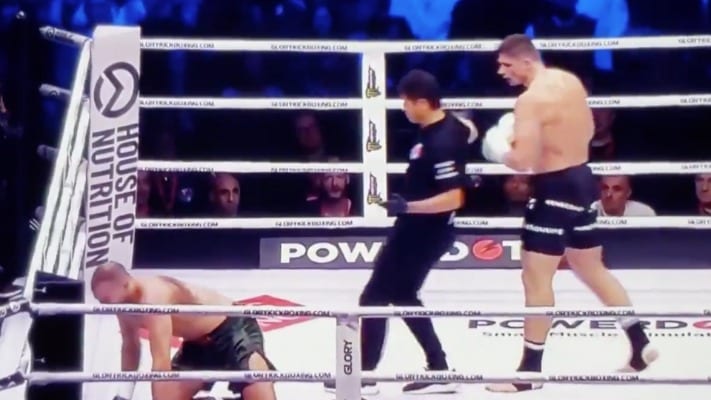 Badr Hari Drops Rico Verhoeven Twice But Suffers Another Injury TKO (Video) 1 Hari Verhoeven