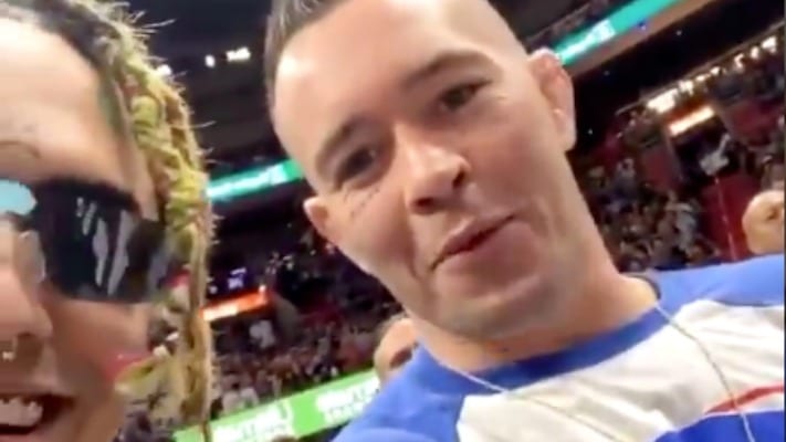 Colby Covington Attends Miami Heat Game Alongside Lil Pump (Video)
