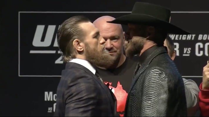 Conor McGregor & Donald Cerrone Face-Off For The First Time (Video)