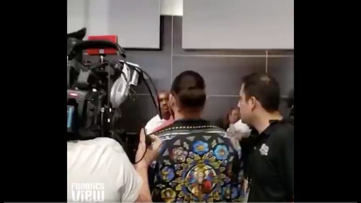 Jorge Masvidal & Kamaru Usman Nearly Come To Blows At Super Bowl Media Day (Video)